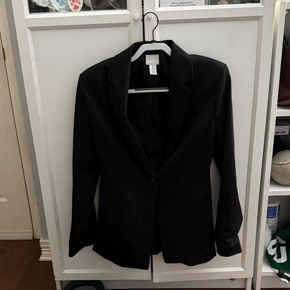H&M Suede Black Blazer